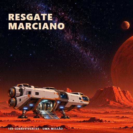 Astronauta explorando as cavernas de Marte